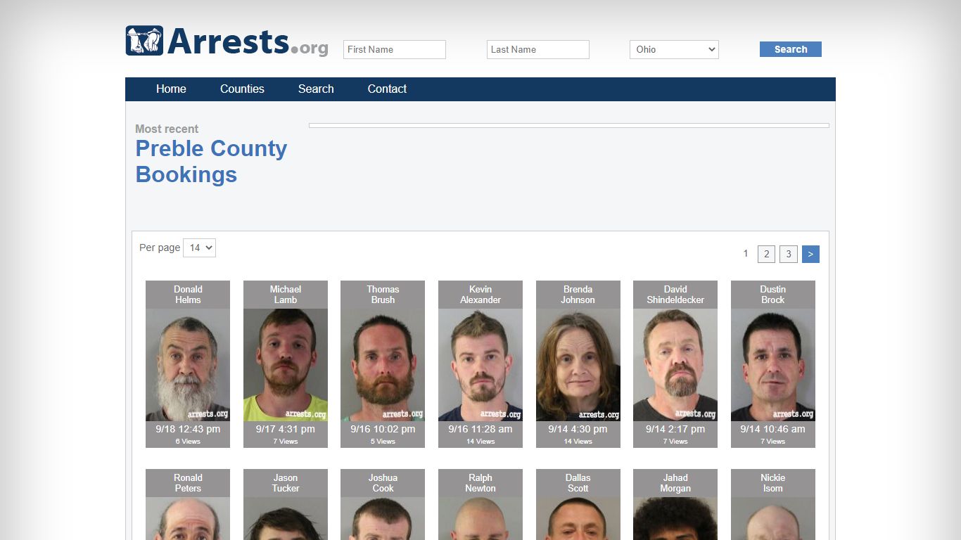 Preble County Arrests and Inmate Search