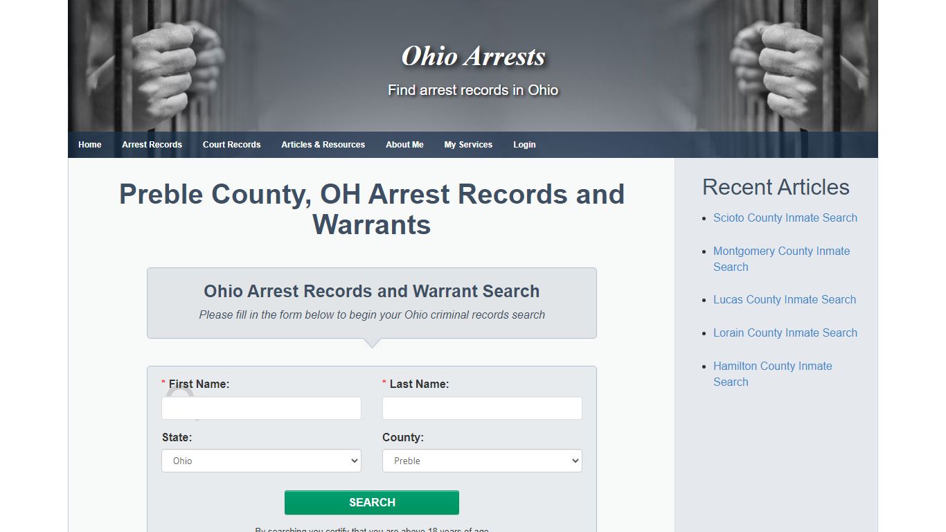 Preble County, OH Arrest Records and Warrants - Ohio Arrests